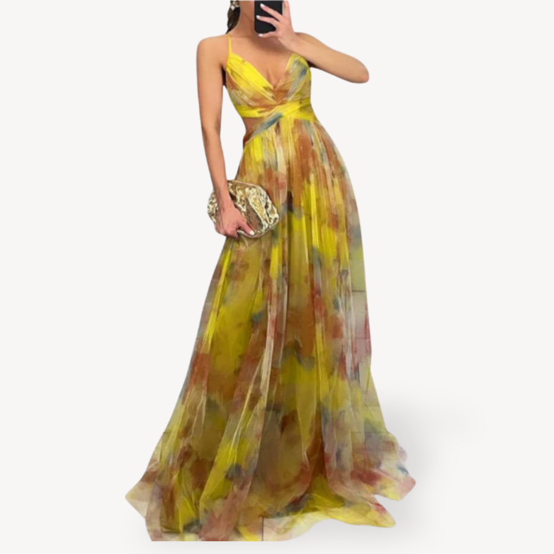 Abito lungo donna con spalline sottili