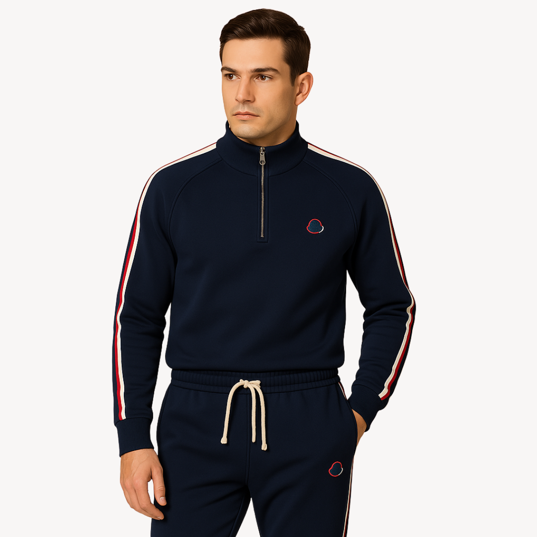 Tuta Uomo Con Zip e Strisce
